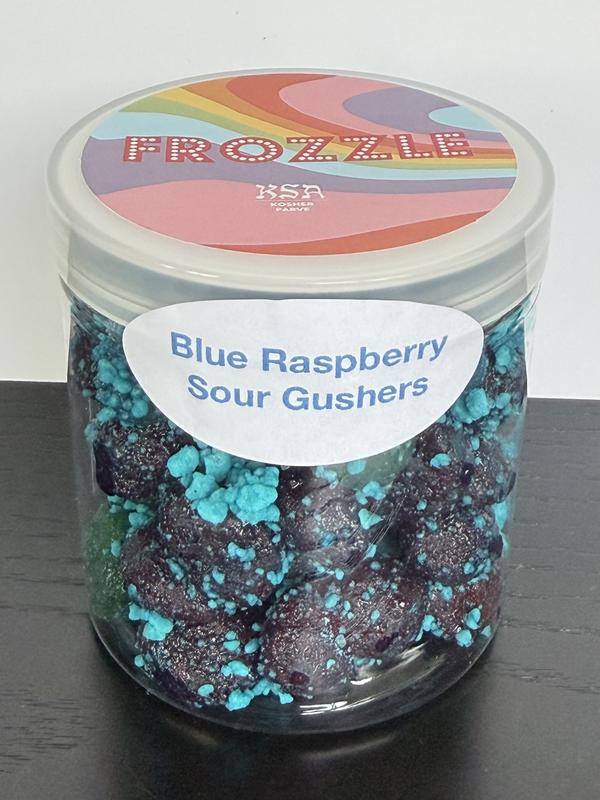 Sour Blue Raspberry Gushers - Bold Tart & Sweet Candy Treat - Kosher Parve - 7 OZ Jar - Perfect for Unique Snacking Experience trending sour blue gushers trending candy