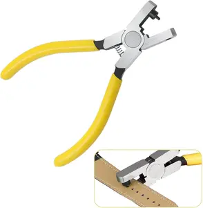 Watch Band Leather Hole Punch Plier Universal 2.0mm Shoe Strap Hole Puncher Wrist Belt Punch Hole Tool Puncher Pliers Repair Tools Suitable for Belts, Shoes, Fabric, DIY Crafts Projects, Dog Collars