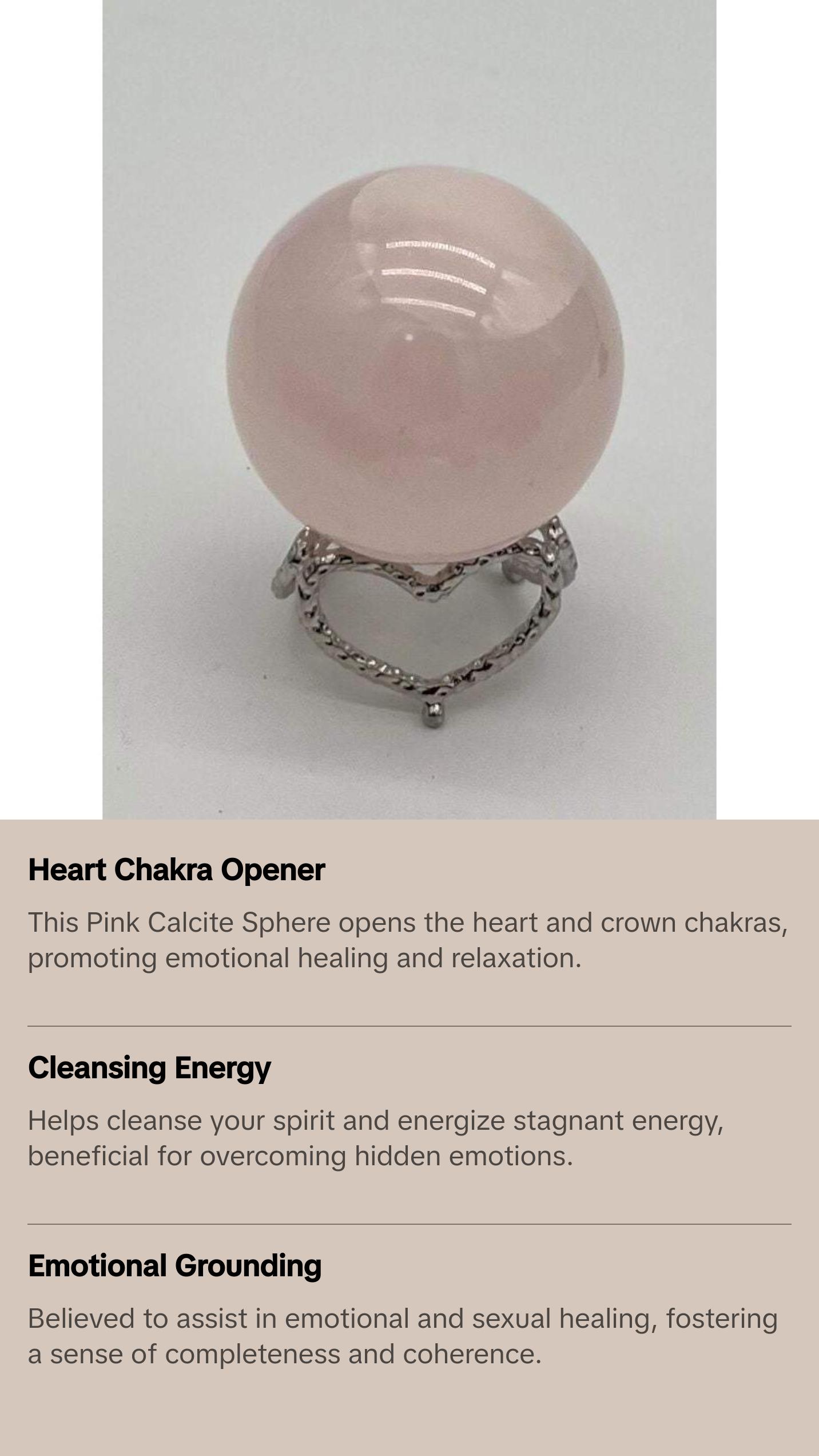 Pink Calcite Sphere Decor Ornaments