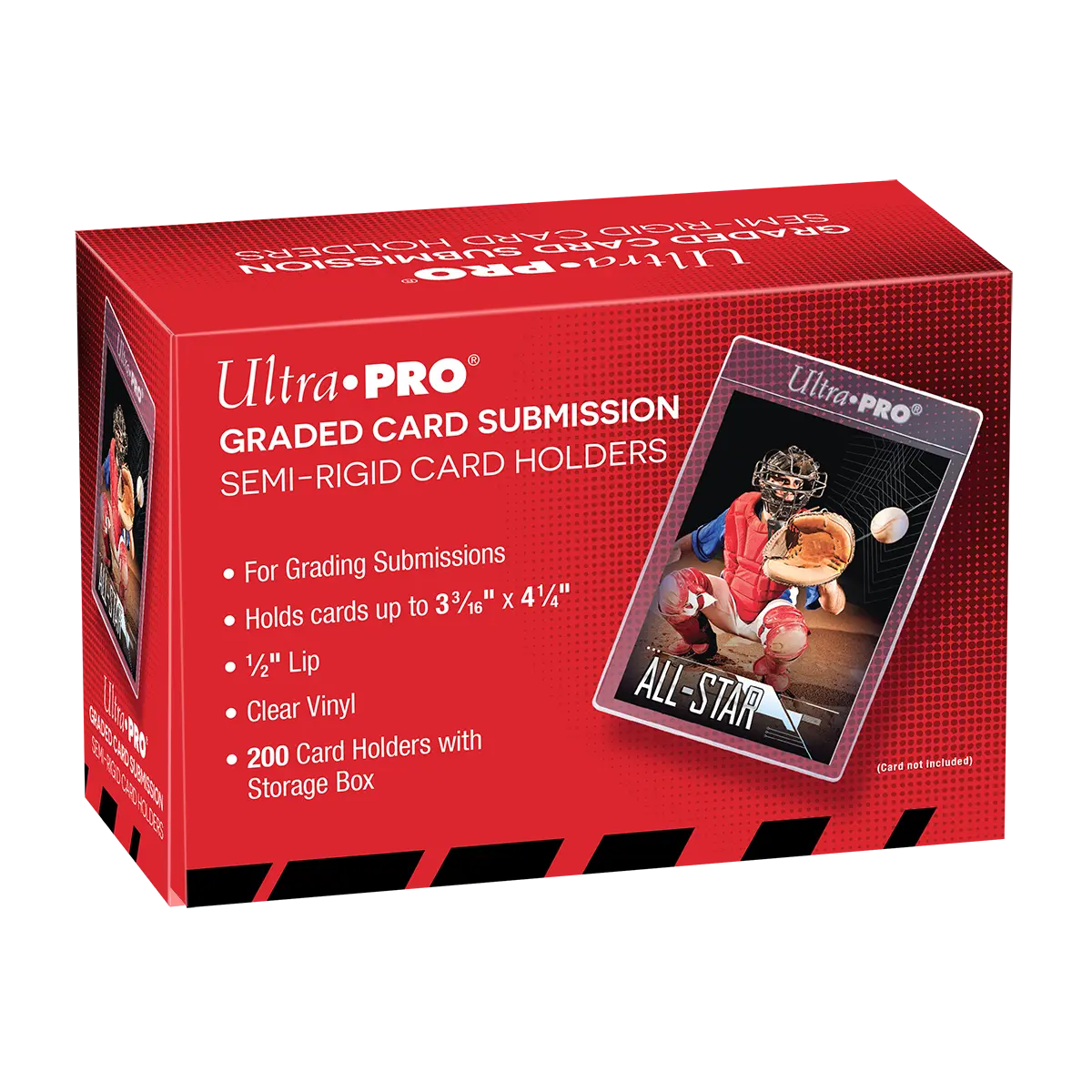 1/2" Lip Semi-Rigid Tall Card Holders (200ct)