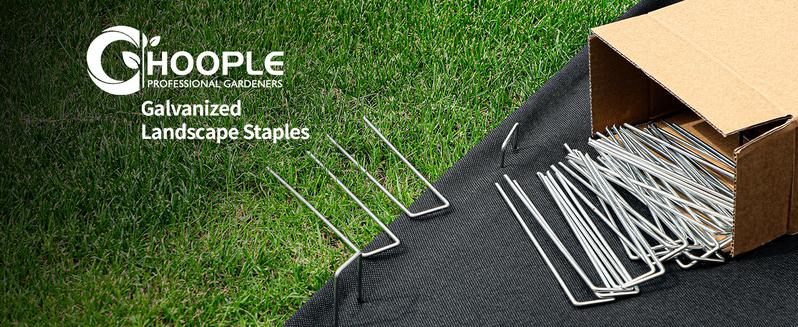 Galvanized Landscape Staples 6 Inch 11 Gauge Garden Stakes Pins Anti-Rust Ground Stakes for for Outdoor Decorations Barrier Fabric Water Pipes Yard Lawn