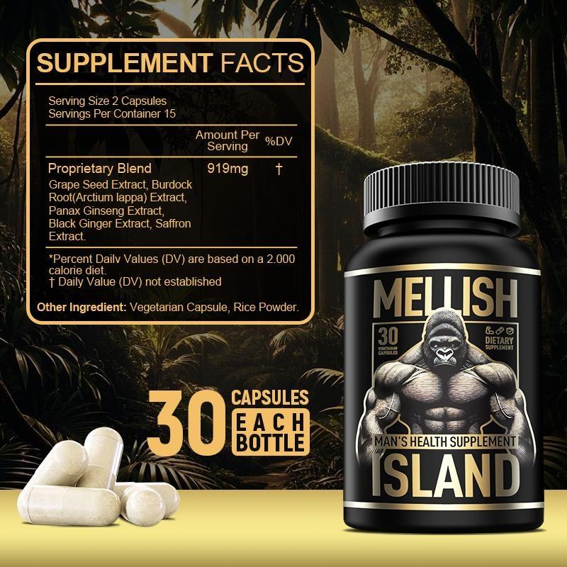 Mellish lsland Supplements Nitric Oxide Booster - support healthy blood circulation - nitric oxide Supplement for men