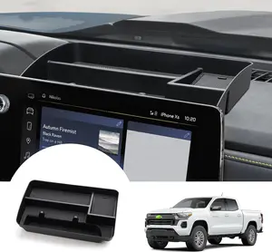 Canvcle Center Console Dash Organizer for 2023-2025 Chevy Chevrolet Colorado Accessories Dashboard Insert Tray with Cellphone Holder Storage Box with Anti-Slip Mat