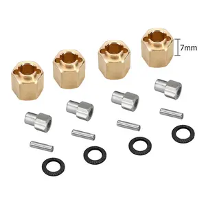 INJORA 4PCS 7mm Brass Wheel Hex Hub Extenders For 1/18 Redcat Ascent18