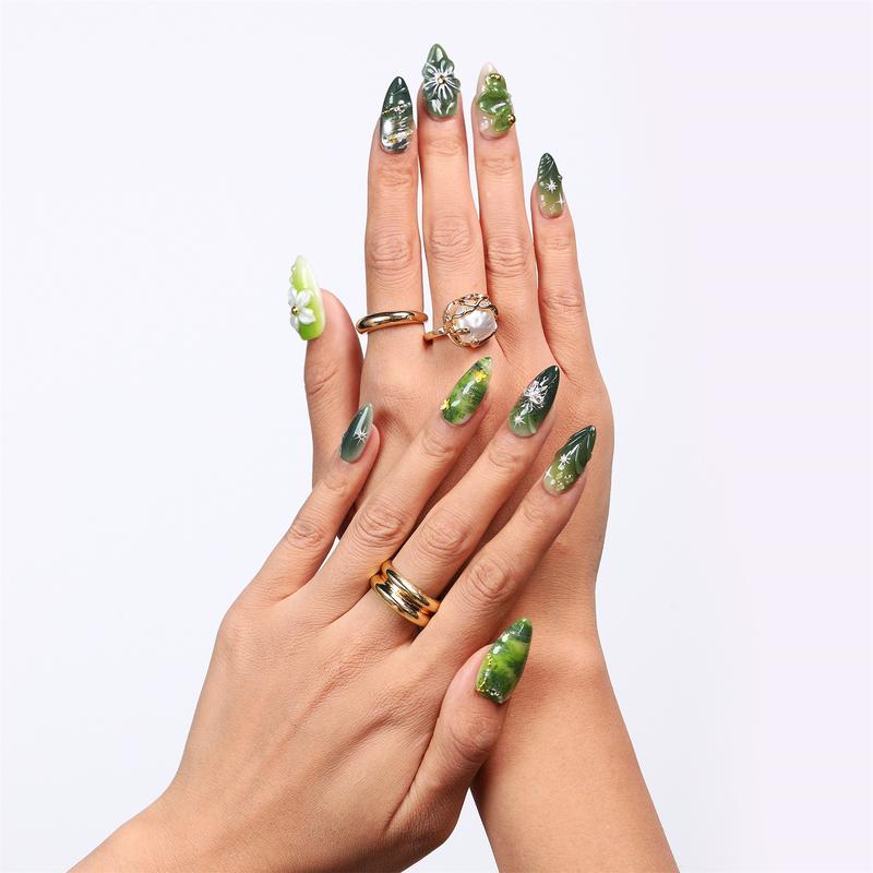 NailVesta ALMOND SHAPE COLLECTION – 100% Handcrafted 3D Press-On Nails | Reusable, Long-Lasting, Salon-Quality