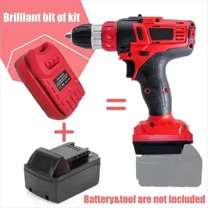 Battery Adapter for Craftsman 20V Cordless Tools | DM18MAN Adaptor for DeWalt 20V and for Milwaukee 18V Lion Battery Convert to for Craftsman New 20V Power Tool | Battery Replacement | Red