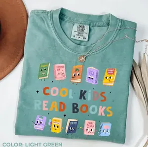 Comfort Colors Cool Kids Read Books T-Shirt, Teacher Shirts, Kindergarten Teacher Shirt, School Librarian Tee, Reading Teacher Shirt, Teacher Gifts