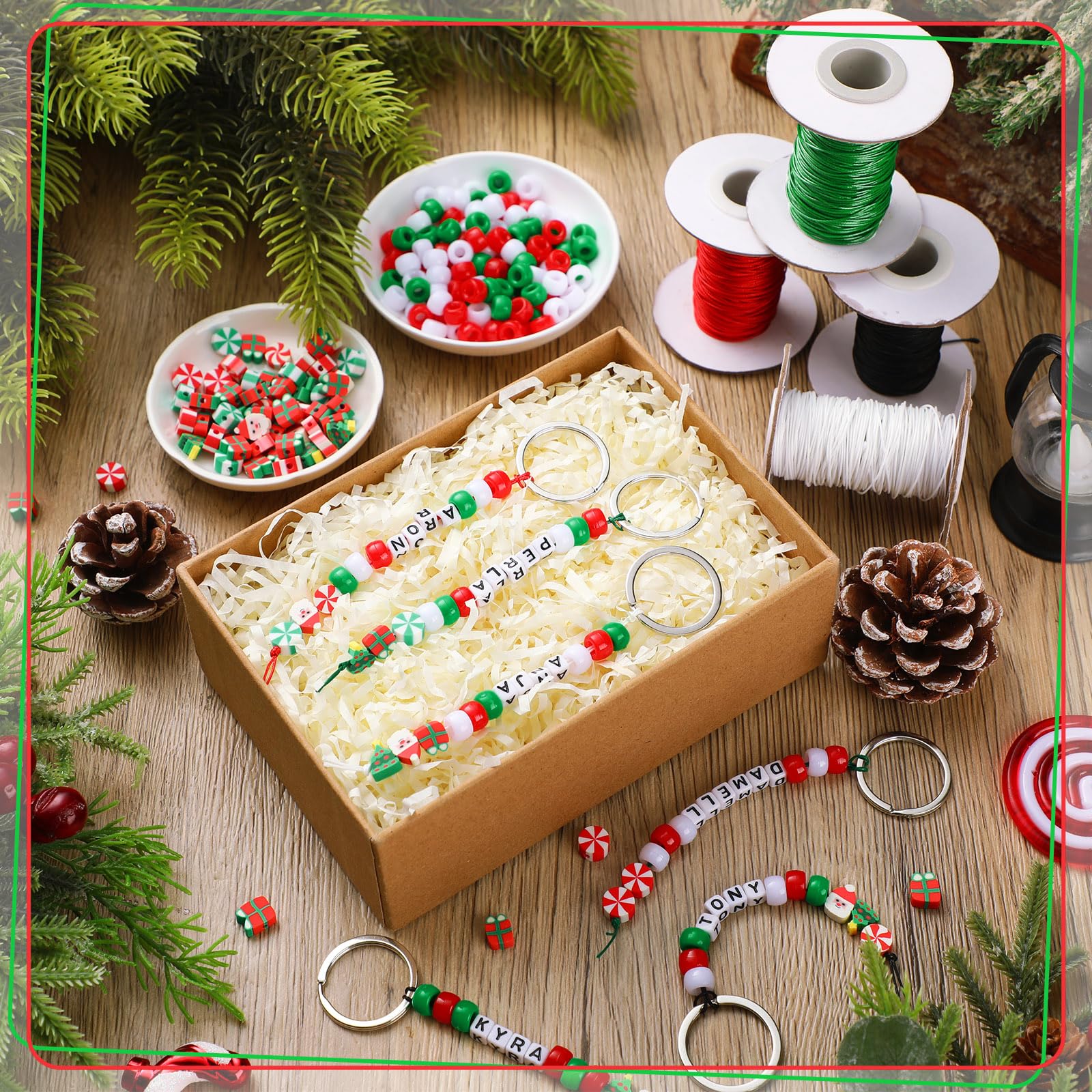 564/2823 Pcs Graduation Soccer Bead Keychain Making Kit DIY Craft Adjustable Sport Letter Bead Charm for Class Students Friends Sport Theme Party Favor Gift Backpack Accessories Holiday Decoration