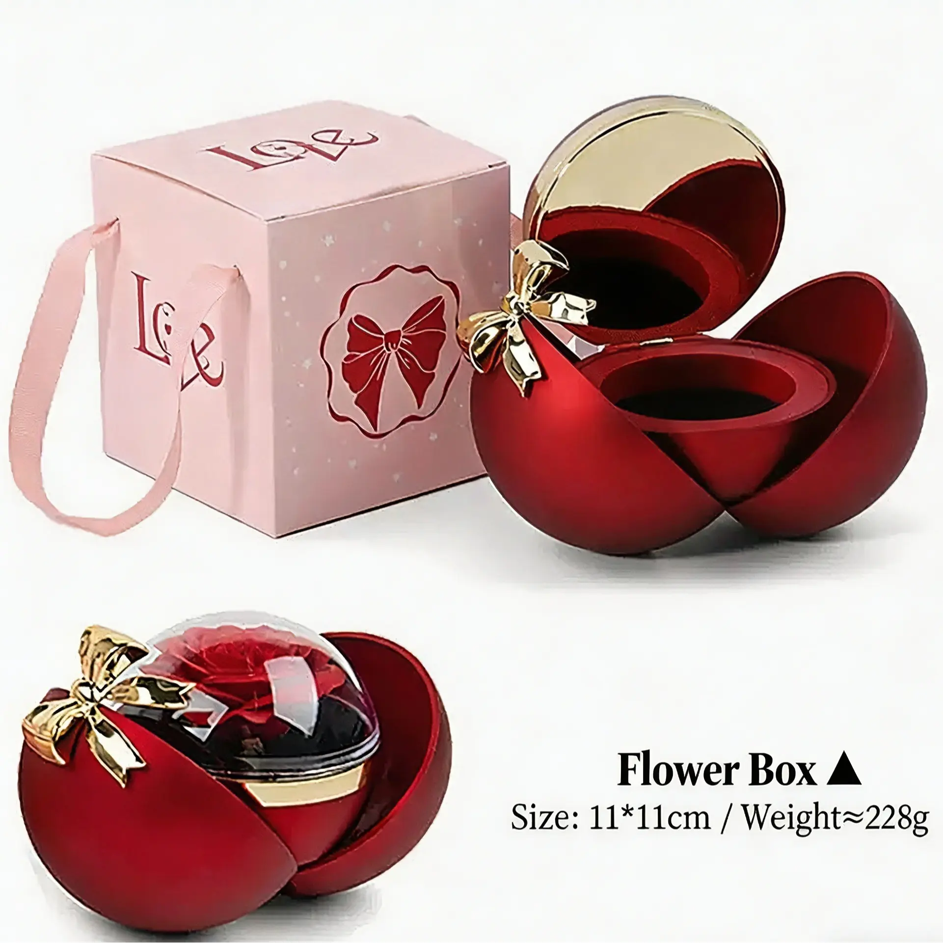 Red Round Flower Box Only