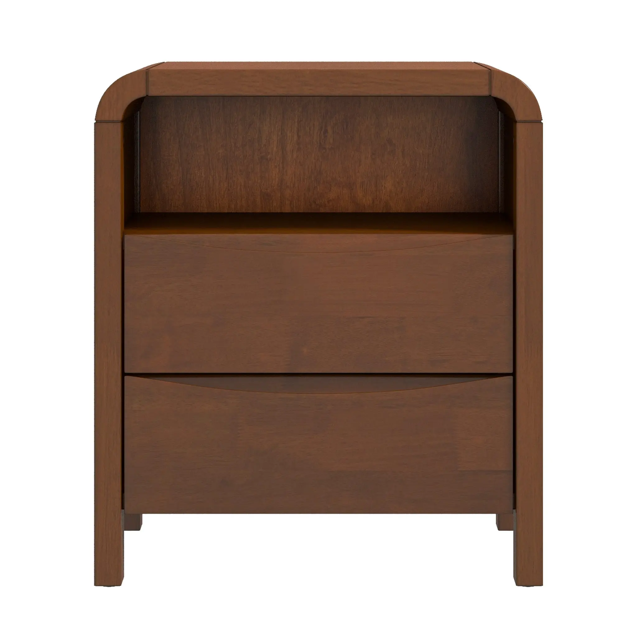 Minimal Modern Danbury Nightstand - 2-Drawer Compact Stylish Indoor Furniture with Storage, File Cabinet for Bedroom Indoor Use