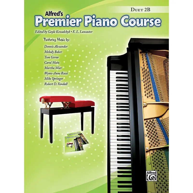 Alfred Premier Piano Course Duet 2B, Leveled Parts, Melodic Material Shared, Motivational Music Educational Textbook for Piano Learners