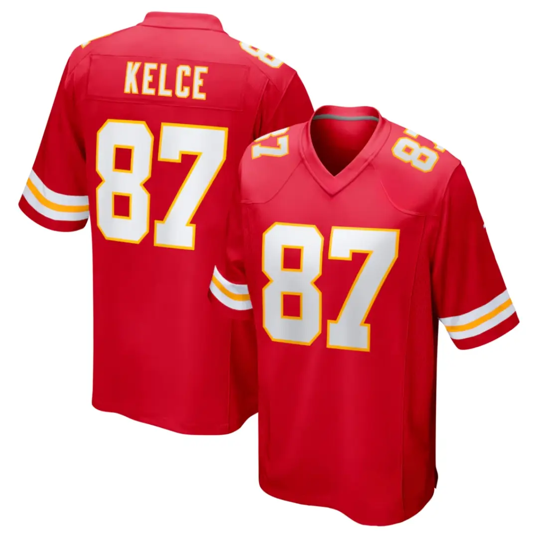 All Print Unisex Football Inspired by Chiefs #Kelce87 2025 Rivalries Collection Game Jersey - Red