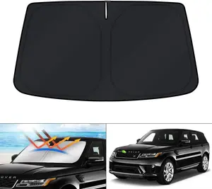 Canvcle Windshield Sun Shade for 2014-2022 Land Rover Range Rover Sport Foldable Sun Visor Protector Blocks UV Rays Keeps Car Cooler Double Thickness Material for Enhanced Protection