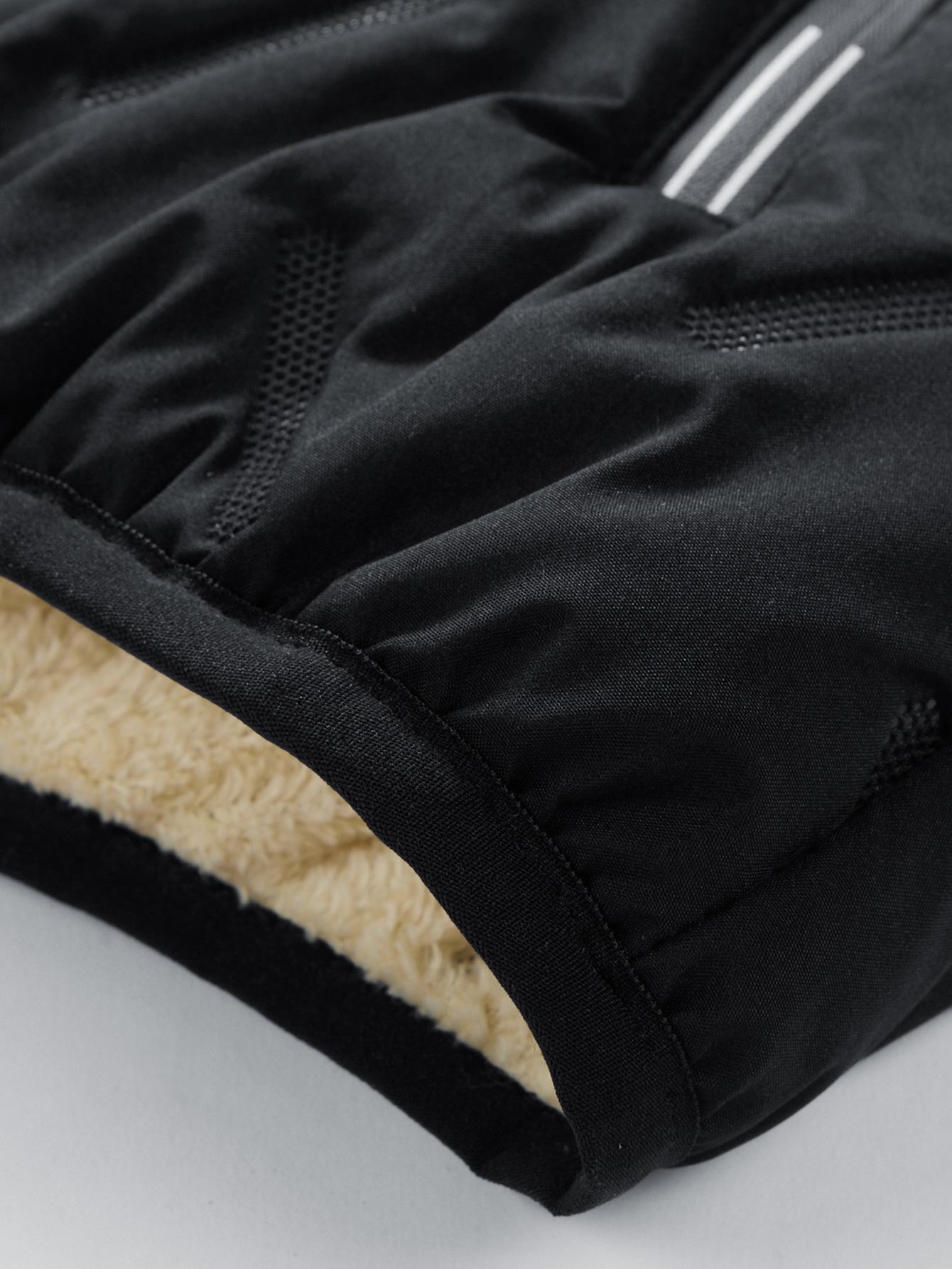 Casual style men's autumn and winter thermal vest, fleece lined with wool material, regular version, sleeveless zipper, regular version, polyester fiber material, men's winter thermal lined vest