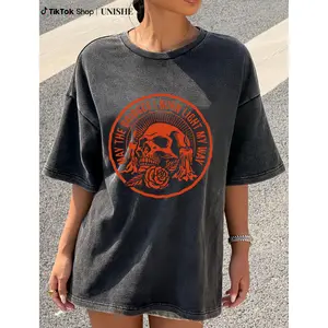 MAY THE BRIDGES I BURN Skull Print Tee for Men and Women, Unisex Fit