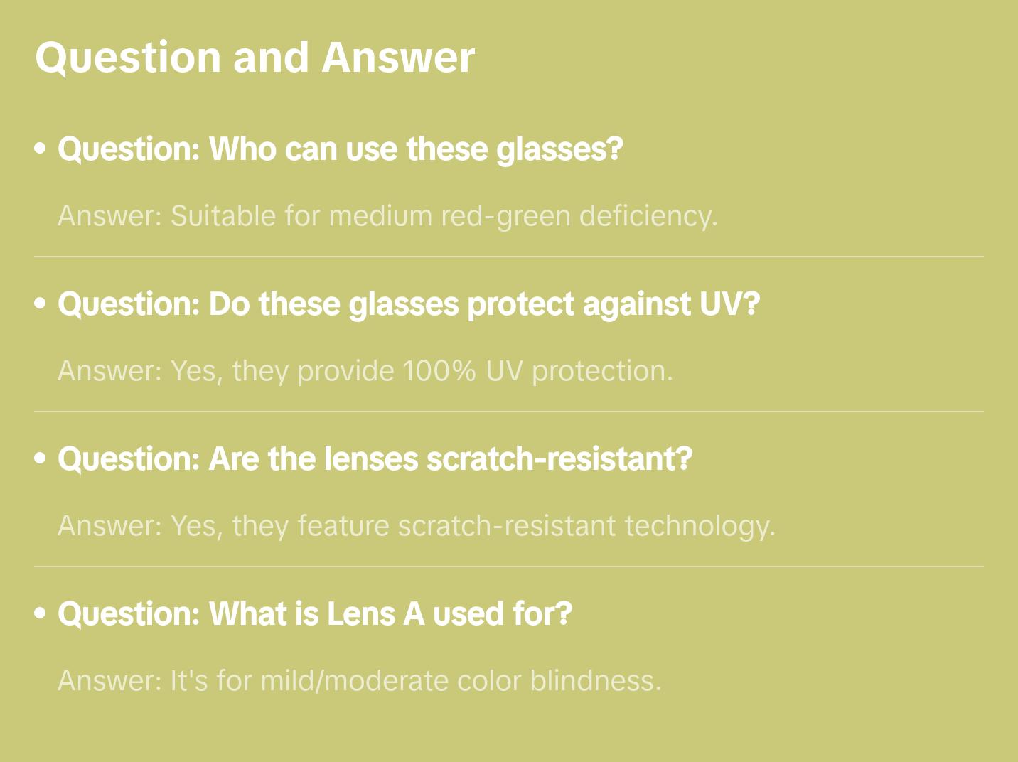 Pilestone Color Blind Glasses TP-006 Lens A Aviator Style for Medium Red-Green Deficiency Indoor & Outdoor Female & Male