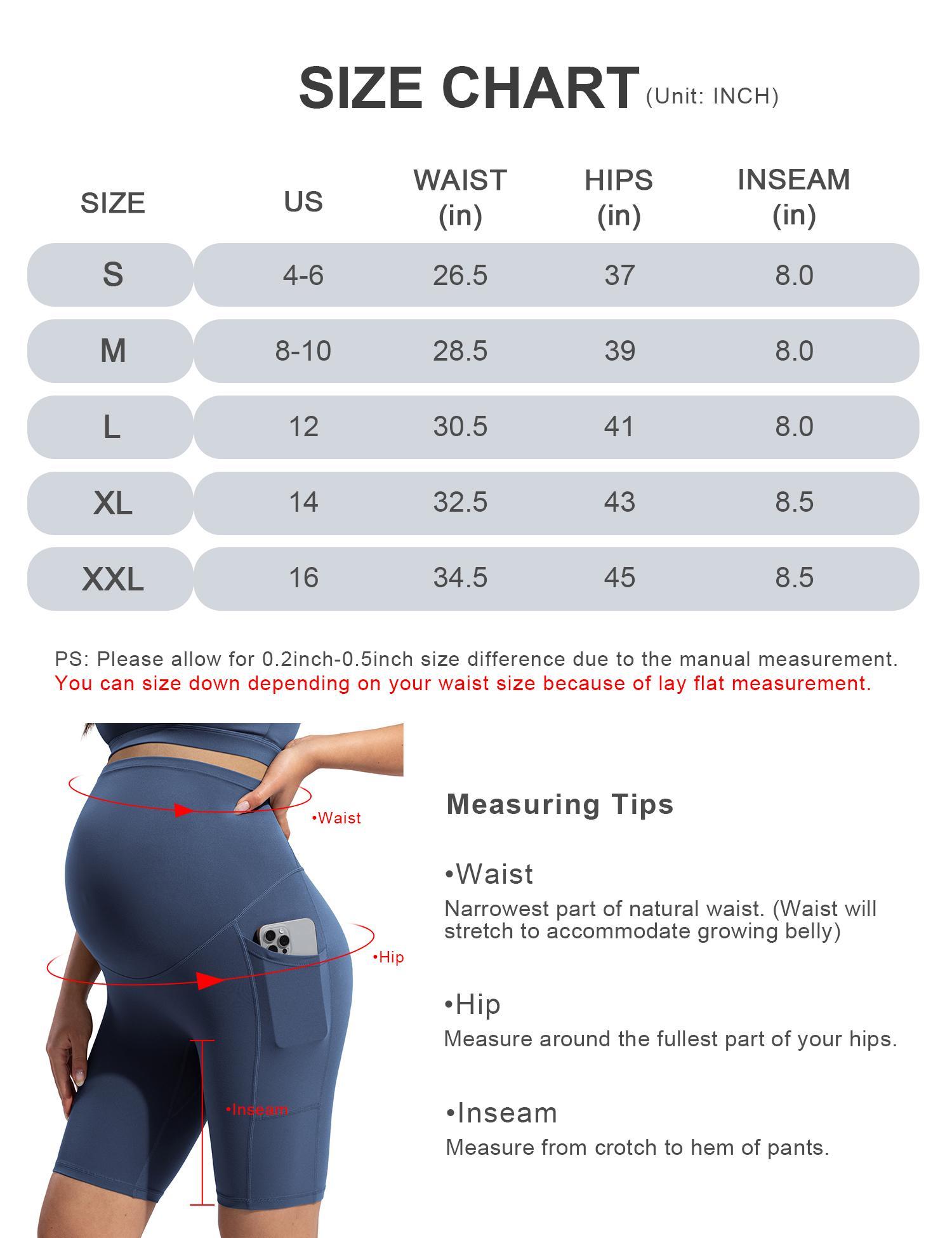 POSHDIVAH Women's Creamluxe Maternity Biker Shorts Over The Belly with Pockets - 6"/8" Summer Pregnancy Yoga Workout Short