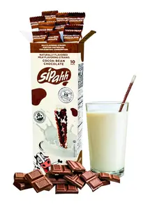 Milk Flavoring 10 Straws, CHOCOLATE flavor, Low Sugar, Kid-Approved Fun, No Artificial Flavors or Colors, Works with Any Milk, Perfect for Lunchboxes & Gifting, Flavored milk, Healthy snack for kids, Chocolate milk
