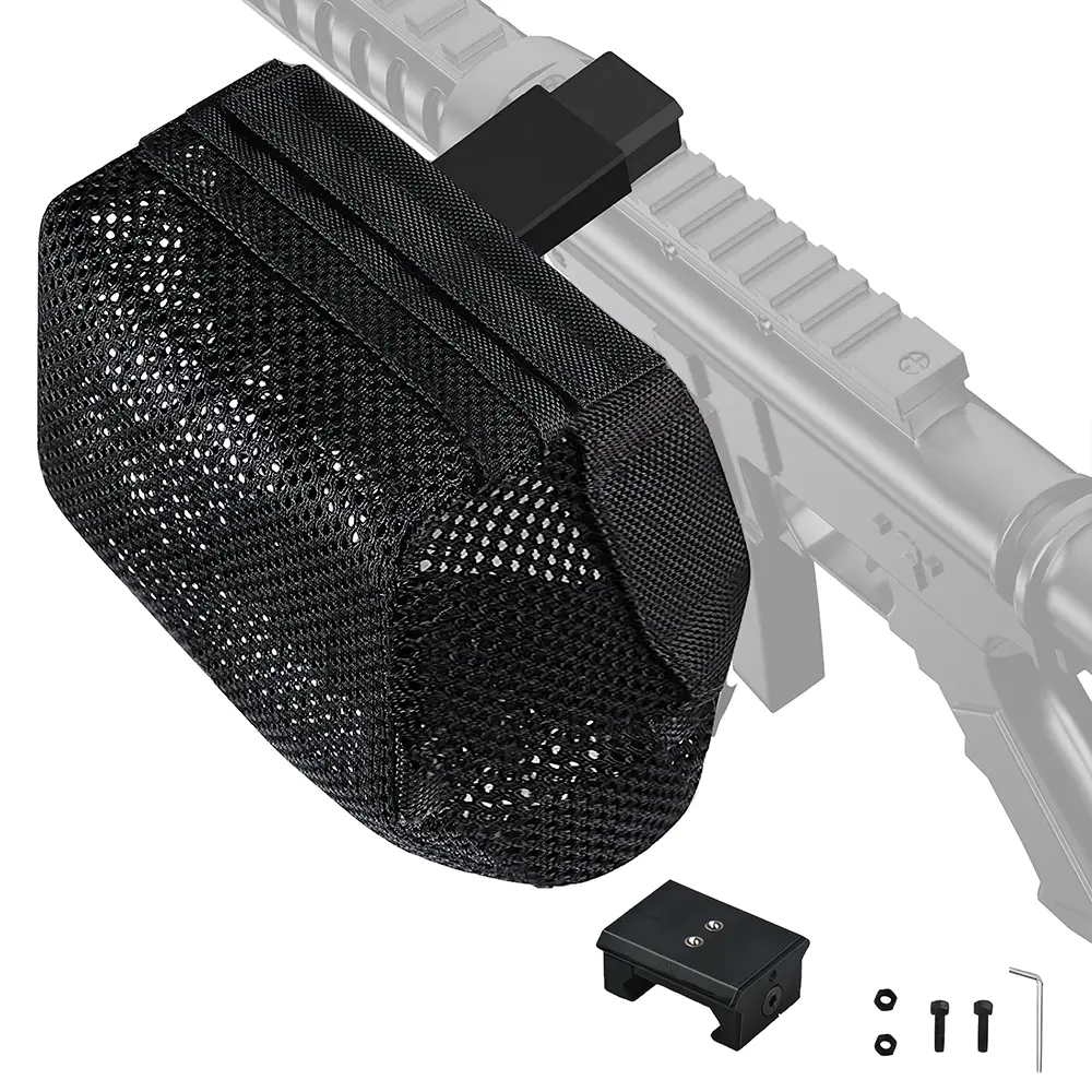 Hunting Heat Resistant Brass Catcher for AR - Thick Nylon Cartridge Holder, Zippered Quick Release Net, Picatinny Rail Mounts, 100+ Casing Storage Solution
