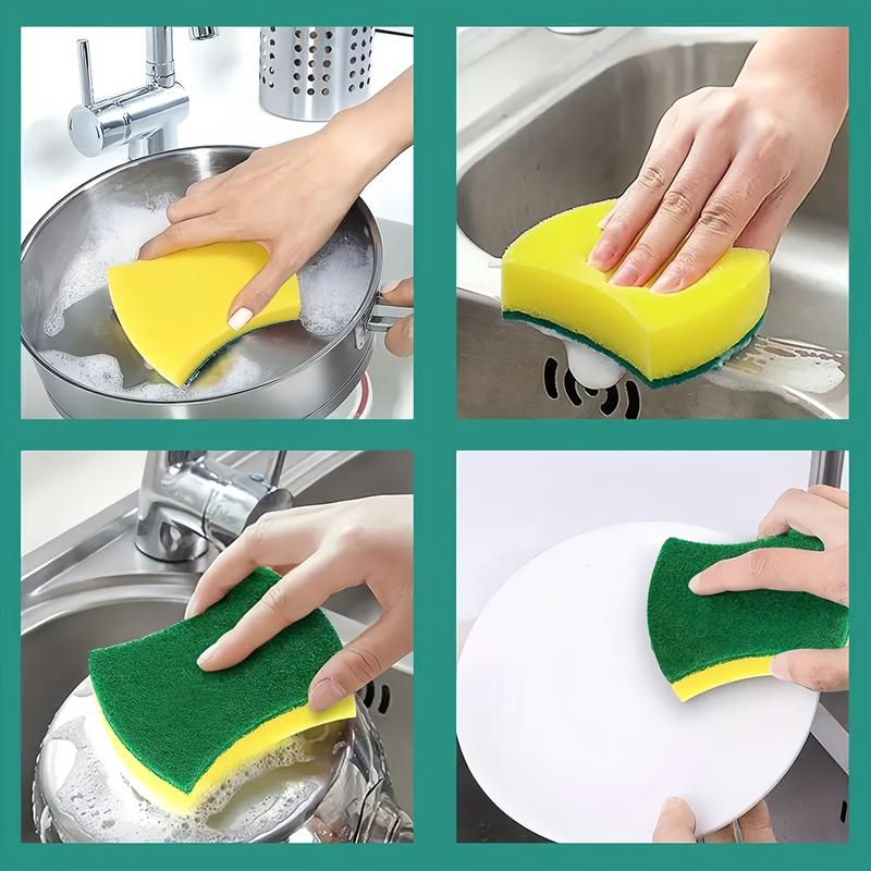 Traceless Dishwashing Sponge - Powerful Cleaning Mat, Quickly and Efficiently Removes Stubborn Stains, Daily Use | Strong Cleaning Effect | Durable Dishwashing Sponge