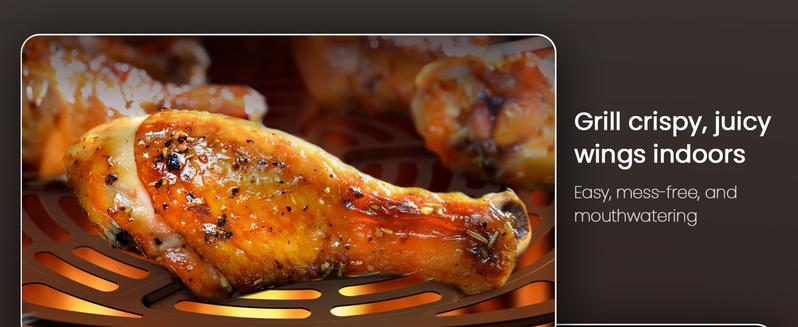 Kismile 5-in-1 Glass Air Fryer Upgraded Toaster Oven 1750W 25QT 12-in-1 Functionality Adjustable Temp Time Freezer Dishwasher Safe Kitchen Appliances Multifunctional Machine with 95% Less Oil