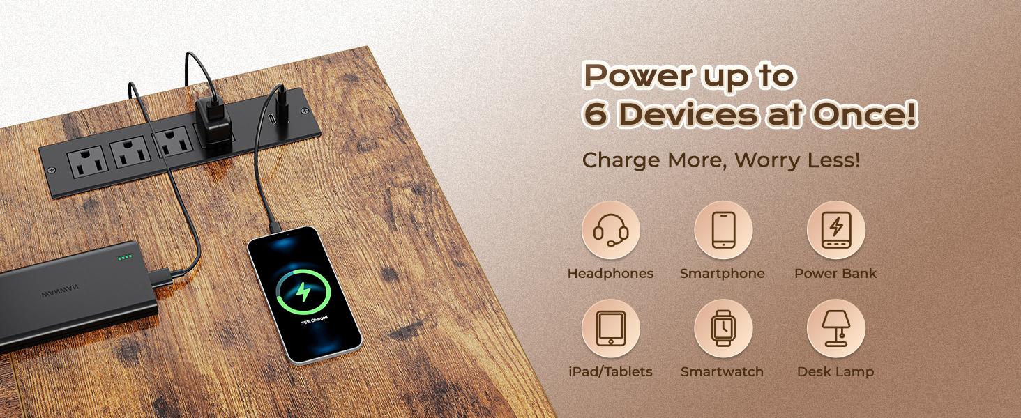 Huuger 63 Inch L Shaped Desk with Power Outlets and USB-C Port, 0.95 Inch Thicker Desktop, Reversible Computer Desk, Larger Office Corner Gaming Desk, for Home Office, Study Monitor Mount Huuger 63 Inch L Shaped Desk with Power Outlets and USB-C Port, 0.95 Inch Thicker Desktop, Reversible Computer Desk, Larger Office Corner Gaming Desk, for Home Office, Study Monitor Mount