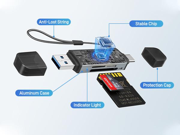 Acer USB C SD Card Reader Dual Slots USB 3.0 Adapter 5Gbps Data Transfer for Laptop PC iPhone16/15 MacBook Pro/Air iPad Pro Android Fast Data Transfer Dual Card Slots Plug and Play Compatibility Acer USB C SD Card Reader Dual Slots USB 3.0 Adapter 5Gbps Data Transfer for Laptop PC iPhone16/15 MacBook Pro/Air iPad Pro Android Fast Data Transfer Dual Card Slots Plug and Play Compatibility