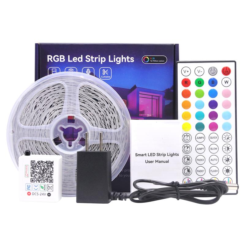 100FT 50FT Smart Led Light Strip RGB Color Changing Music Sync Strip Lights with App & Remote Control for Bedroom Indoor Lighting Decoration Modern 100FT 50FT Smart Led Light Strip RGB Color Changing Music Sync Strip Lights with App & Remote Control for Bedroom Indoor Lighting Decoration Modern