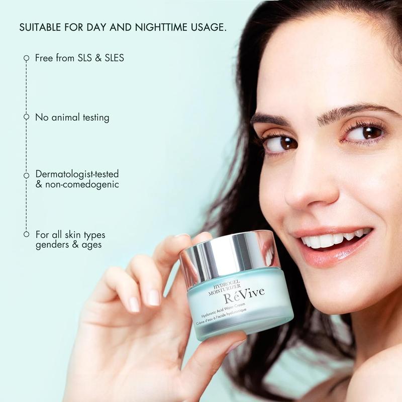 RéVive Hydrogel Moisturizer / Hyaluronic Acid Water Cream - Lightweight Daily Face Moisturizer - Anti Aging Skin Care to Help Prevent Future Signs of Aging, Improve Fine Lines & Boost Skin Radiance (50 ml/1.7 oz)
