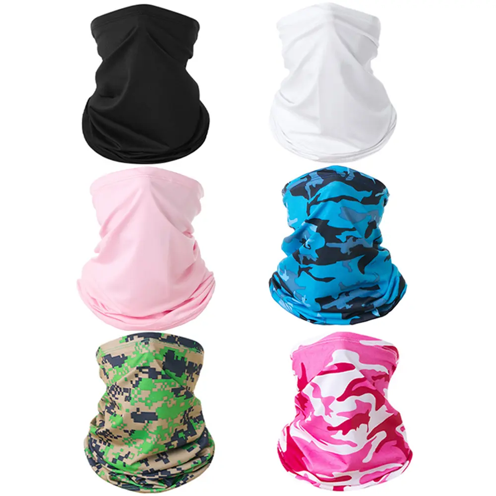 6 PCS Cooling Neck Gaiter UV Sun Protection Face Cover Breathable Elastic Tube Bandana Multifunctional Neck Scarf for Cycling Fishing Motorcycle Running Outdoor Sports Men Women, Neck Gaiter Headwear, Protective Face Mask