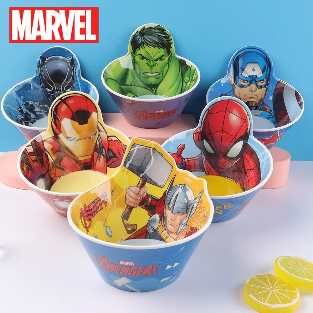 Marvel Officially Licensed Melamine Bowl, Breakfast Loaded Cereal Bowls, Milk Bowl, Kitchen Bowls, Bowls for Kitchen, Cool & Cute Design, Tableware Gift, 1pc, Lightweight