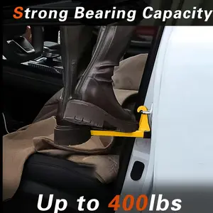 Car Door Step, Safety Hammer Tip with HighDestructive Power, Multifunctional & Easy - toInstall Roof Step for Car Fathersdaygift FootPedaNnterchangeable Knob