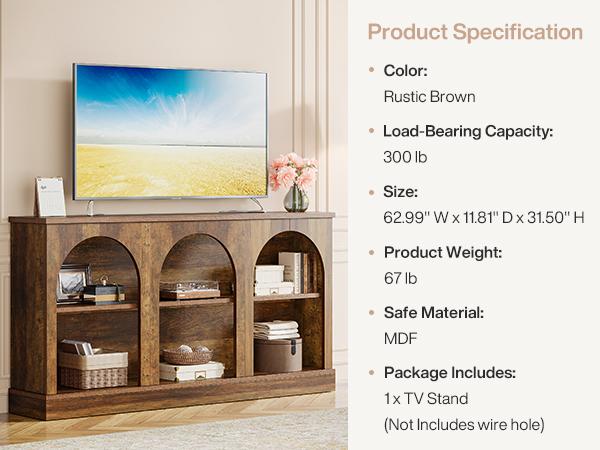 LITTLE TREE Farmhouse Console Table, 63-Inch Long Entryway Table with 3 Tier Storage, Wooden Rectangular Sofa Table Behind The Couch for Entrance, Hallway, Living Room LITTLE TREE Farmhouse Console Table, 63-Inch Long Entryway Table with 3 Tier Storage, Wooden Rectangular Sofa Table Behind The Couch for Entrance, Hallway, Living Room