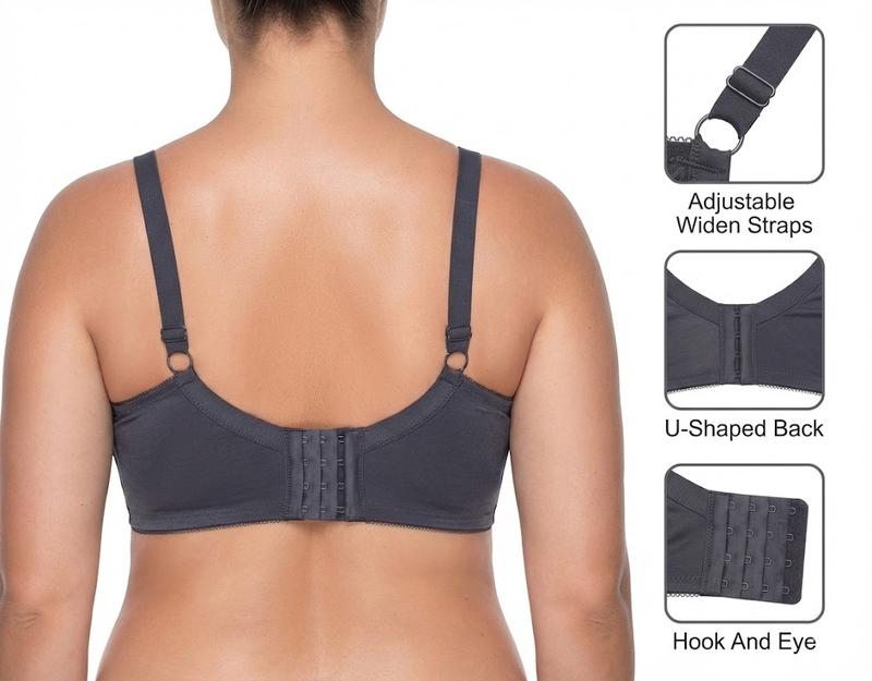 HSIA Enchante Floral Lace Plus Size Underwire Unlined Unpadded Minimizer Full Coverage Bra Women's Wear Comfortable Breathable Mesh Cup