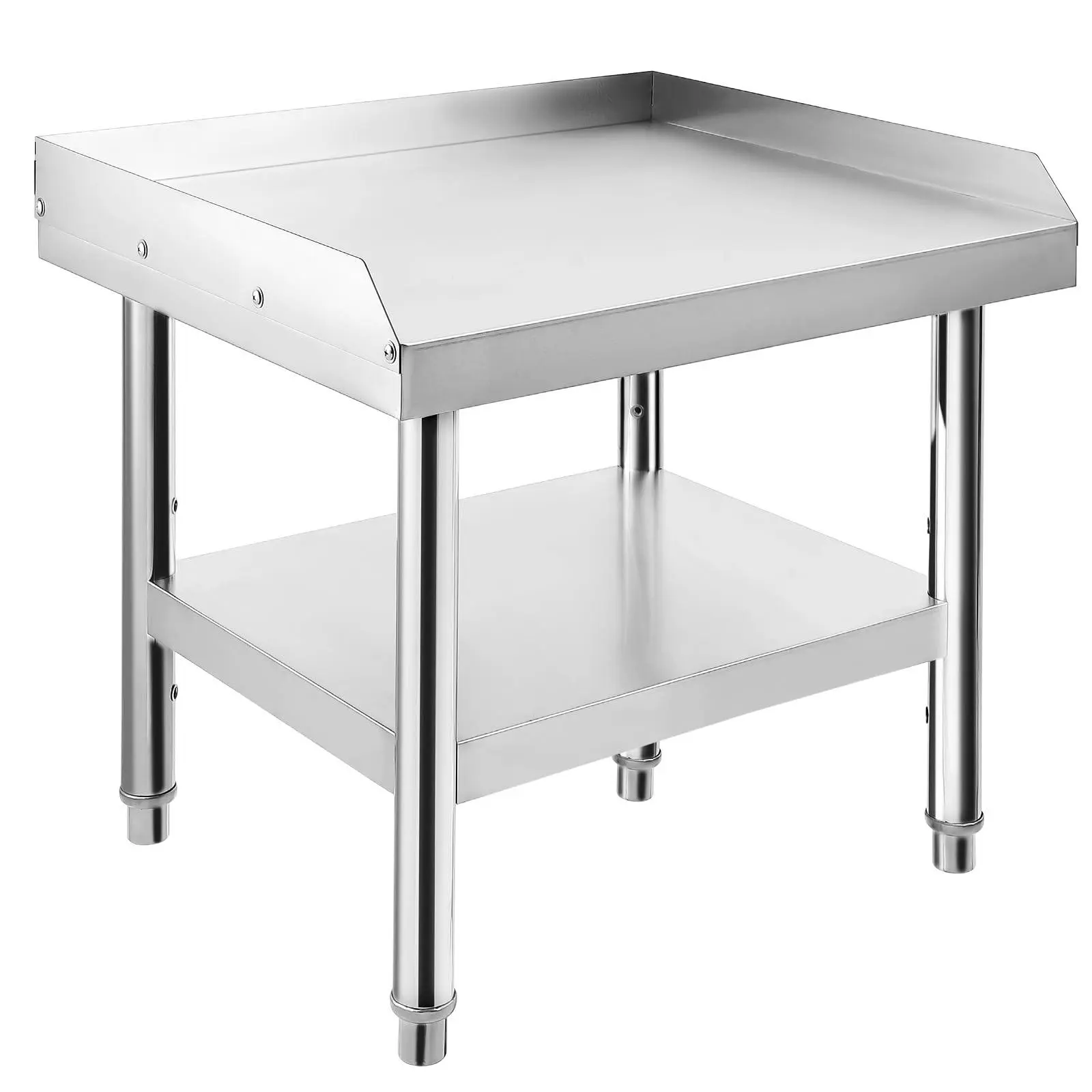 GARVEE Stainless Steel Equipment Grill Stand, 24 x 24 x 24 inch Grill Stand Table with Adjustable Storage Undershelf, Equipment Stand Grill Table, for Hotel, Home, Commercial Restaurant Kitchen