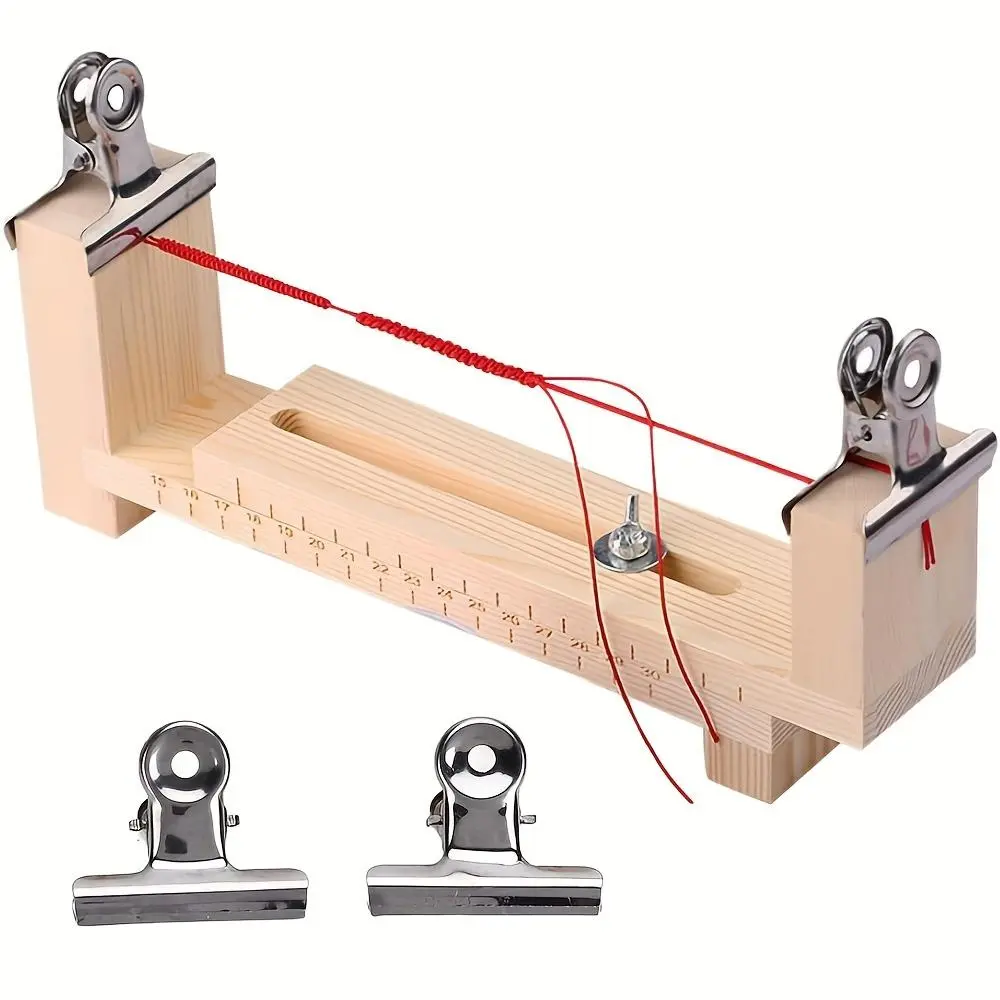 Wooden Paracord Bracelet Jig, Adjustable Handmade DIY Hand Knitting Wristband Jig with 2 Clamp, Necklace Bracelet Braiding Tool Kit, Knitting Supplies, Handmade Crafts