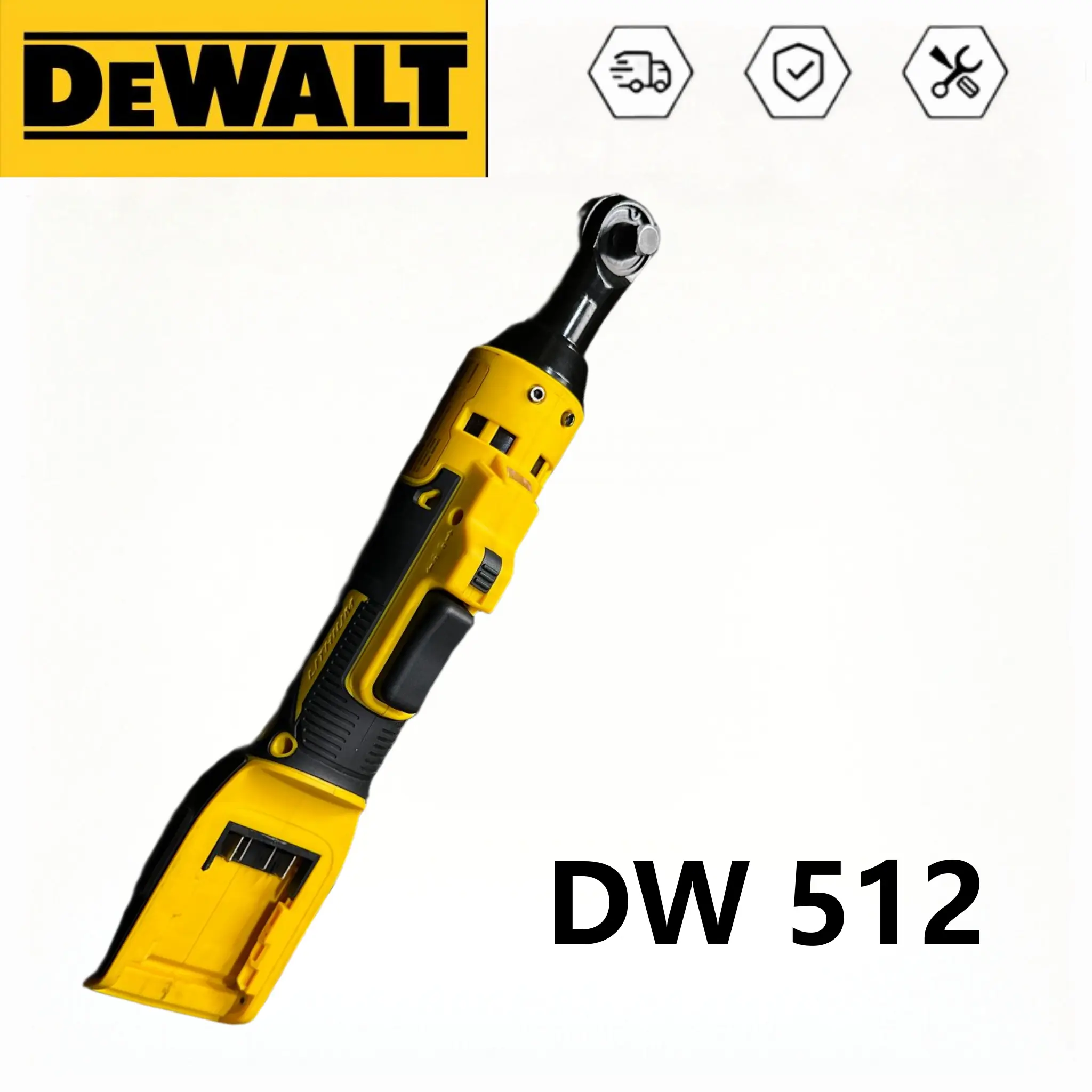 DeWalt DCF512 20V Cordless Right Angle Ratchet Wrench - Compact Hand Fastening Tool  Equipment Maintenance brushless high torque impact wrench brushless impact wrench max xr hardware use electric power tool multi-functional hex site kit installation