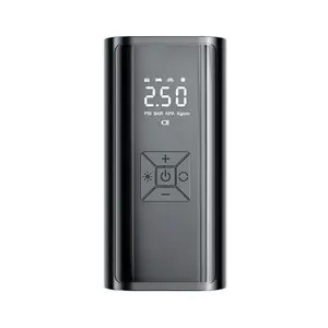 Portable Wireless Tire Inflator Air Compressor with Digital Pressure Gauge - 160PSI Auto Shut-Off Electric Air Pump for Car Motorcycle Bike Ball Inflatables, LED Emergency Light & Power Bank Function