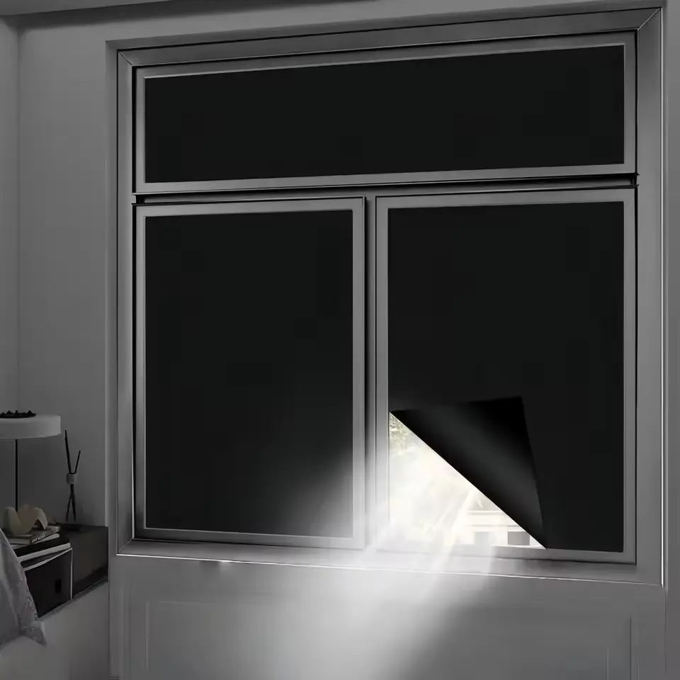 Window Privacy Film, UV Protection 100% Blackout Window Cover for Indoor Use, Suitable for Home, Office and Kitchen Windows, Window Sun Blocker