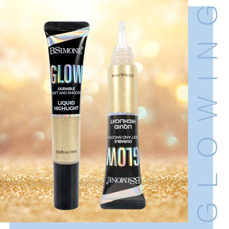 Liquid Highlighter Makeup, Natural Glow Face Body Highlighter Stick, Silky Smooth Light Liquid Luminizer, Long Lasting Highlight Face Illuminator Make up