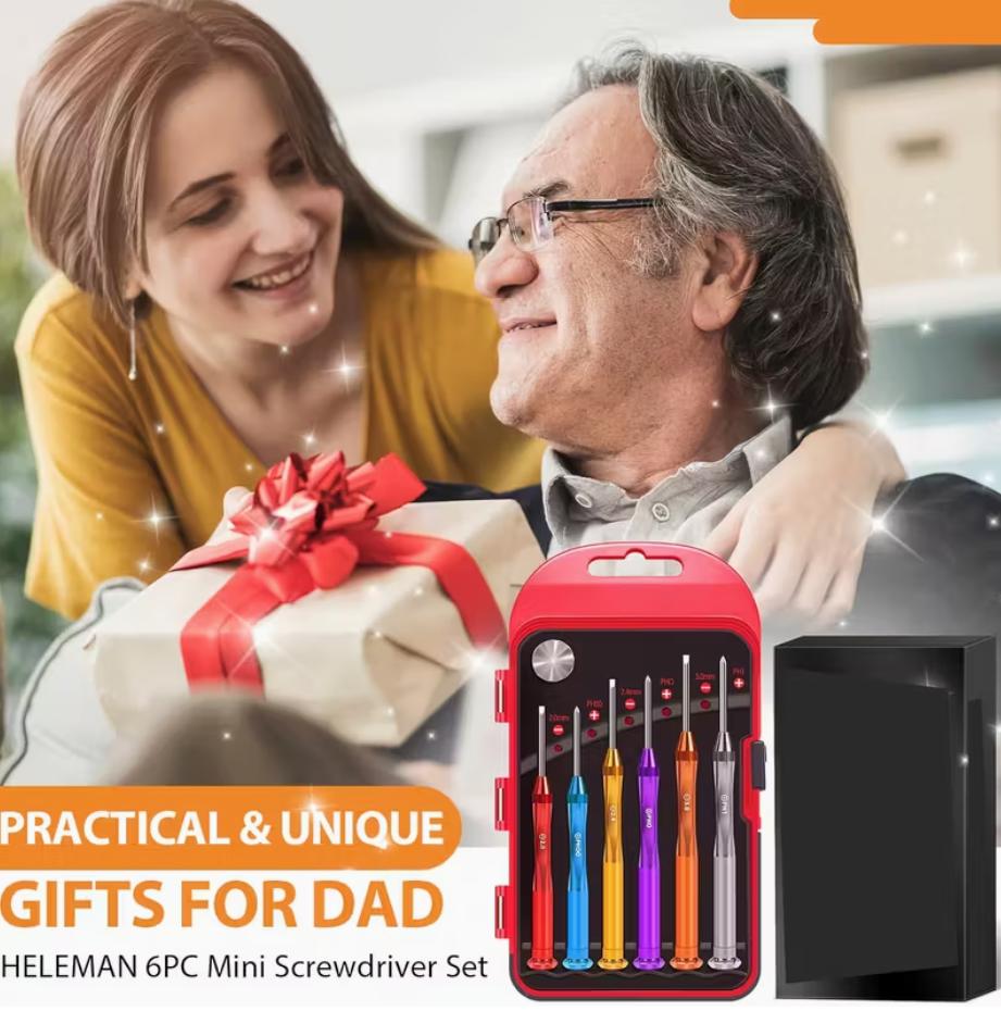 6PC Magnetic Mini Screwdriver Set Flathead & PhillipsPrecision Tools for Electronics, Watches, Eyeglasses &Computers |Cool Gadgets & Perfect Gifts for Men Christmas2024 Must-Have Repair Kit