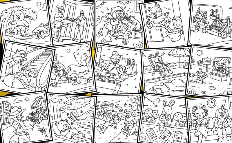 Cozy Crime Scenes Coloring Book for Adults – 40 Funny and Relaxing Murder Mystery Pages for Stress Relief and Hygge Lovers, Perfect Gift for Friends Who Love Coloring