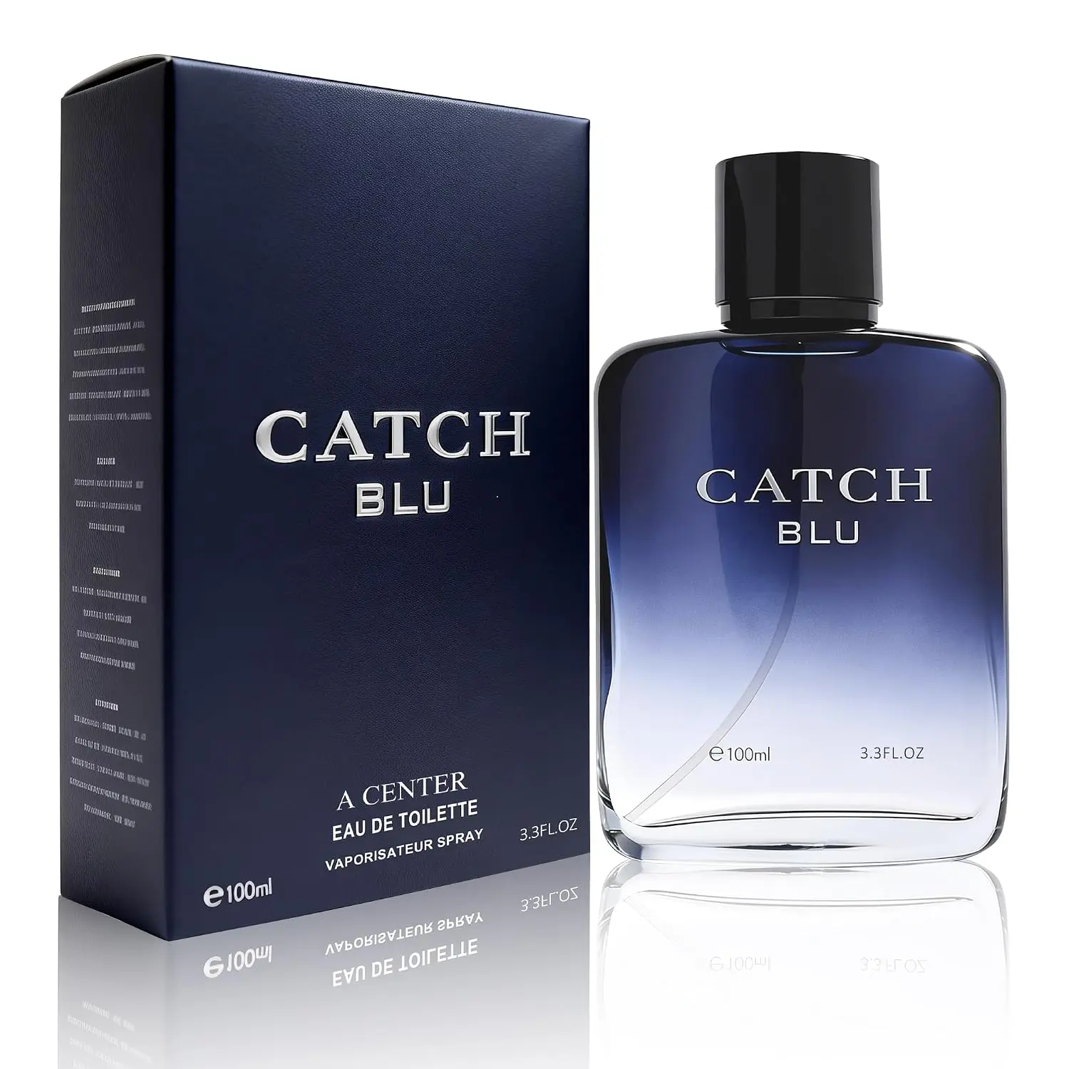Blu Men's Eau de Parfum | 3.4 Fl Oz Fresh Aquatic Cologne | Citrus Mint & Cedar Amber Scent Gift for Him