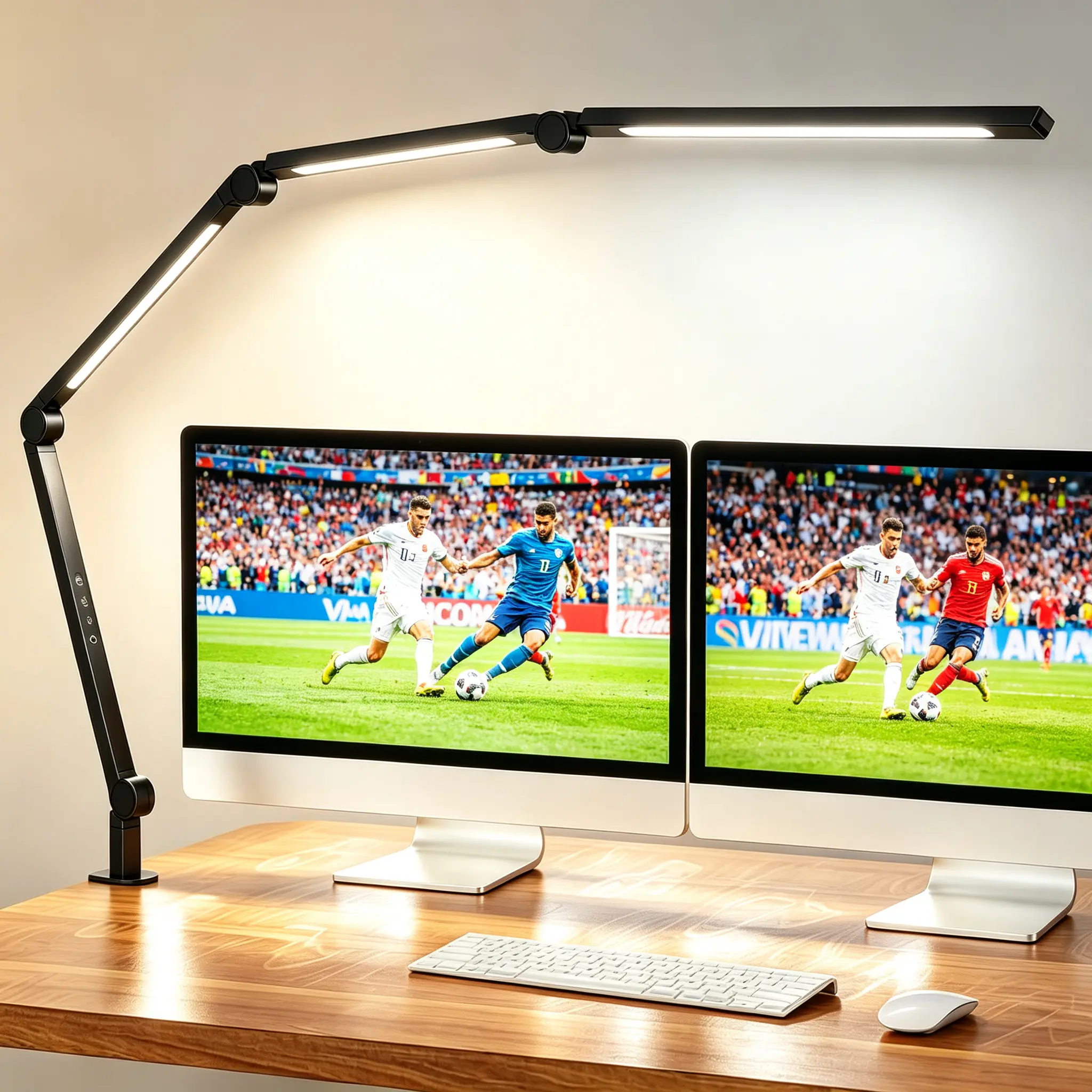 Yocrostar Clamp-on LED Desk Lamp - Flexible Adjustable Long Arm, Dimmable Flicker-Free Eye-Caring Modern Task Light for Nail Techs, Home Office Accessories, Indoor Use Lights,sohochic