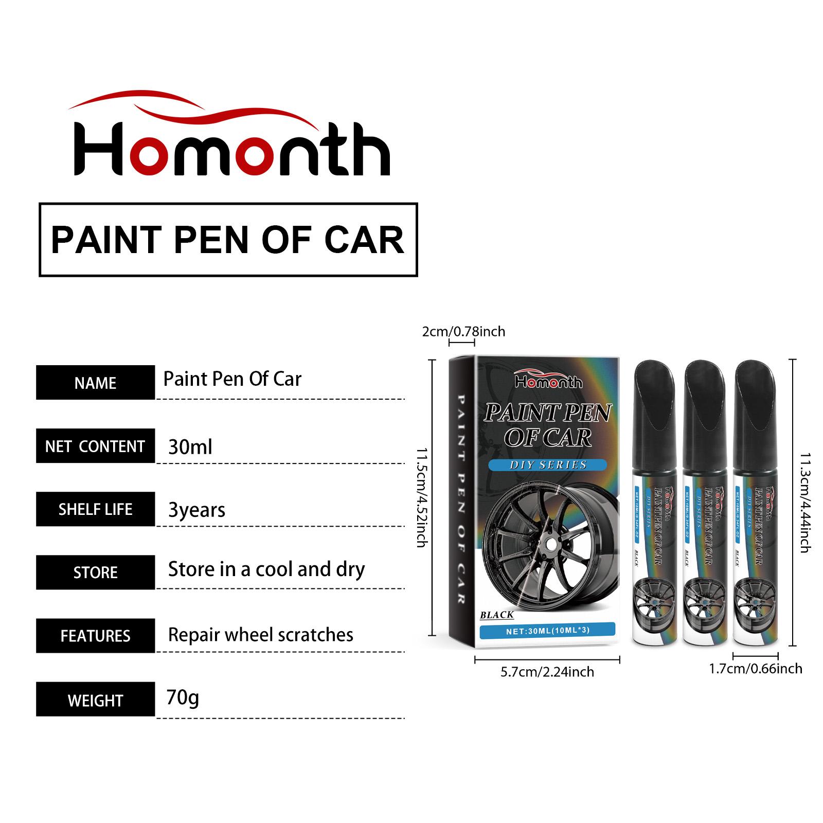 Black Wheel Scratch Repair Pen – Fix Scuffs, Scratches & Paint Chips on Car Rims