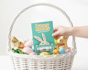 Easter Money Card Holder – Easter Basket Filler - Bunny Money Cash Gift – Happy Easter Bruh – Blister Pack + Card – Easter Gift for Kids