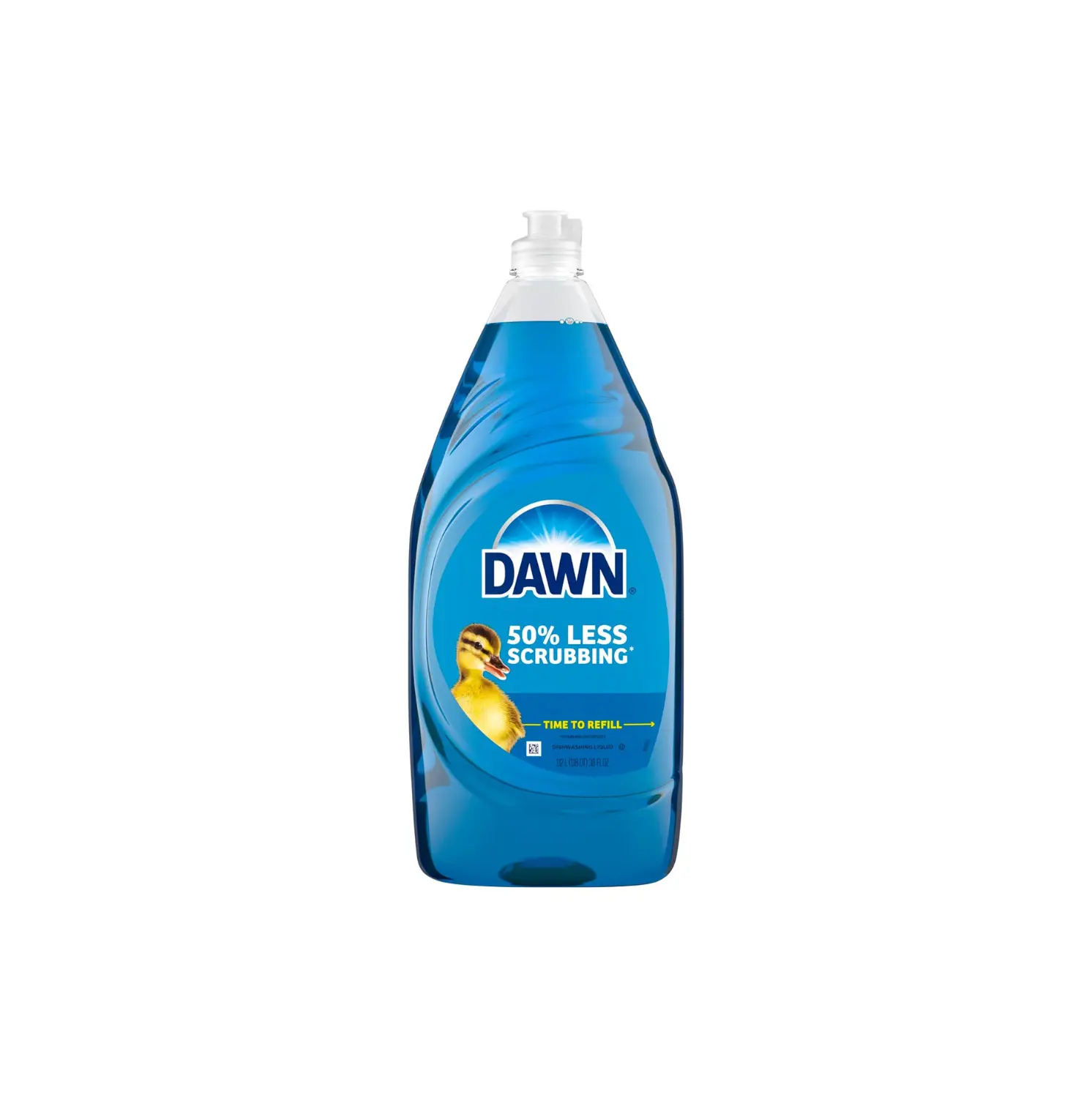 Dawn Ultra Original Scent Dishwashing Soap - 38 fl oz Single Bottle Household Kitchen Cleaner for Dishes, 50% Less Scrubbing, Easy Refill for Kitchen Cleanup, Ideal for Households