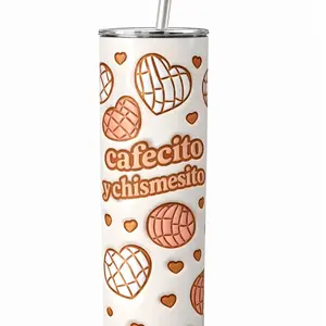 Cafecito y Chismesito Personalized 20oz Skinny Tumbler