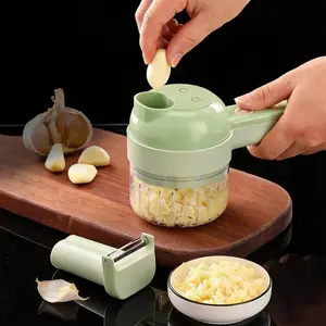 Upgraded 4 in 1 Vegetable Chopper Electric, Handheld Choppers, Smart Kitchen Appliances for Pepper, Garlic, Onion, Celery & Meat-Mincing & Dicing Made Incredibly Easy,Mini Time-Saver for Your Kitchen!