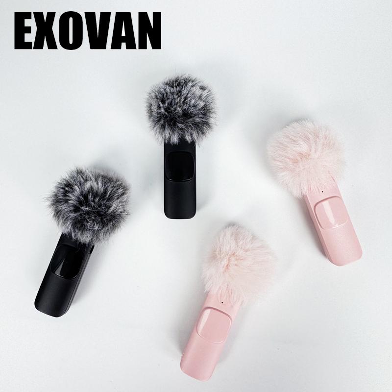 Wireless mini Microphone for iPhone/Smartphone, 2 Mini Lapel Microphones with Clearer Audio for Video Recording, Interview, Vlog，Noise Reduction Device Noise Cancellation Stereo Wireless vlogging tools handheld high quality audio